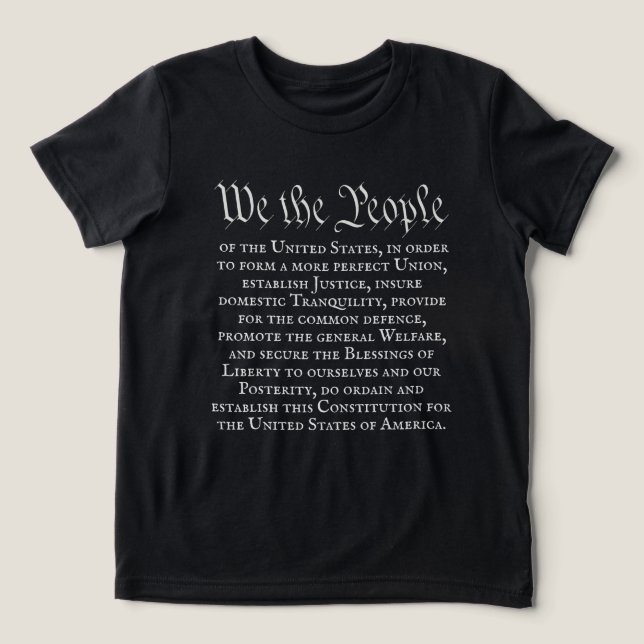 We the People Full Constitution Preamble Tri-Blend Shirt (Design Front)
