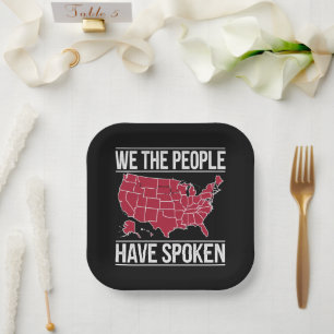 We the People Have Spoken Map of 2024 Election  Paper Plates