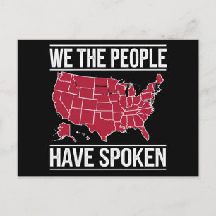 We the People Have Spoken Map of 2024 Election  Postcard