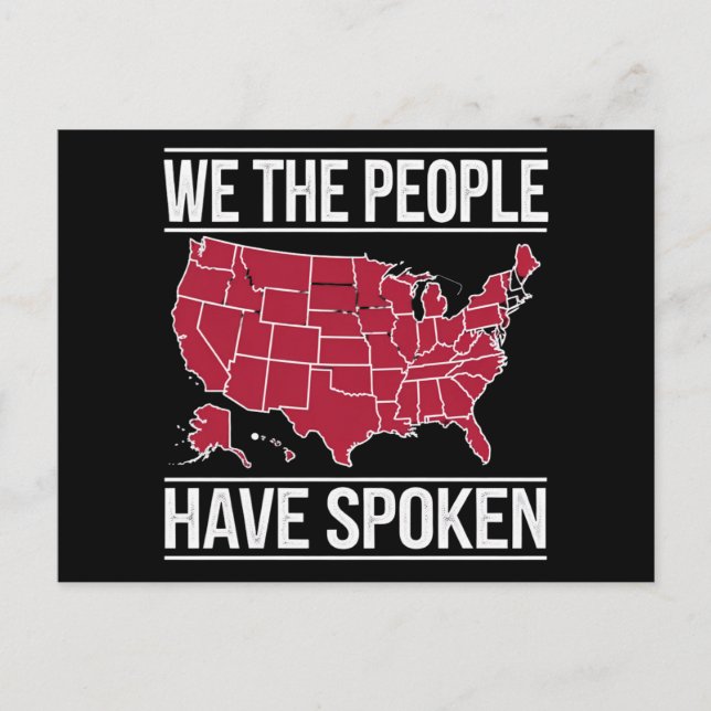 We the People Have Spoken Map of 2024 Election  Postcard (Front)