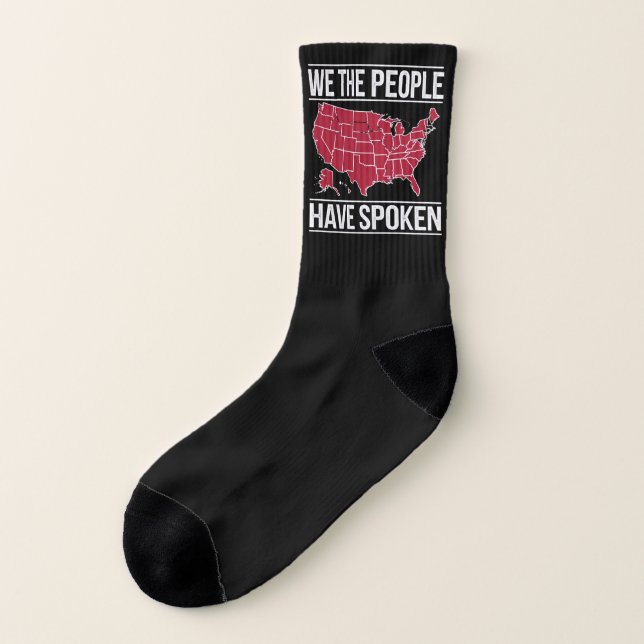 We the People Have Spoken Map of 2024 Election  Socks (Left Outside)