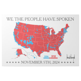 We The People Have Spoken Trump 2024 Election Map Gallery Wrap