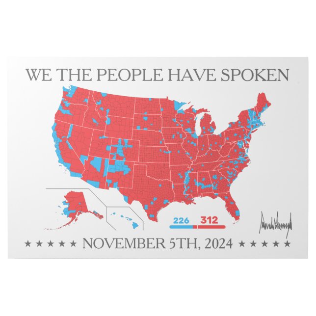 We The People Have Spoken Trump 2024 Election Map Gallery Wrap (Front)