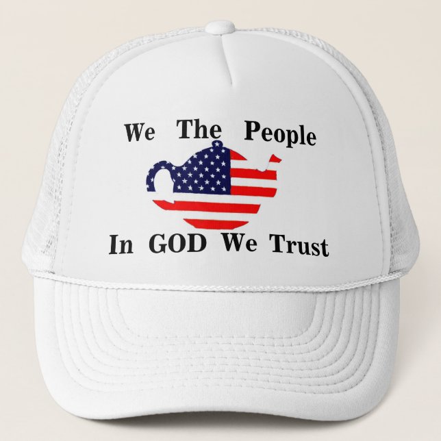 We The People In GOD We Trust Patroitic  Hat (Front)