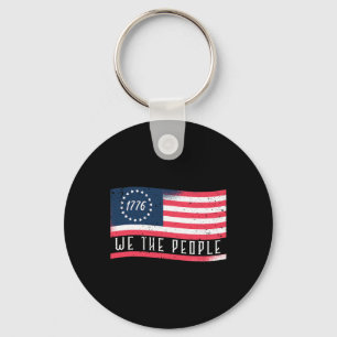 We The People Independence Day 4th Of July Flag Keychain