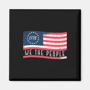 We The People Independence Day 4th Of July Flag Magnet