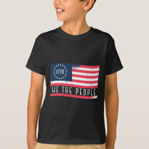 We The People Independence Day 4th Of July Flag  T-Shirt