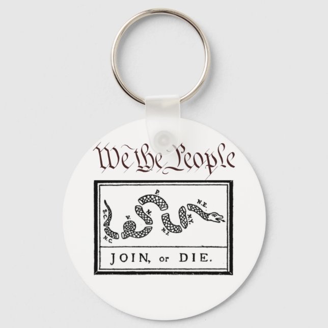 We the People... Join or Die Keychain (Front)