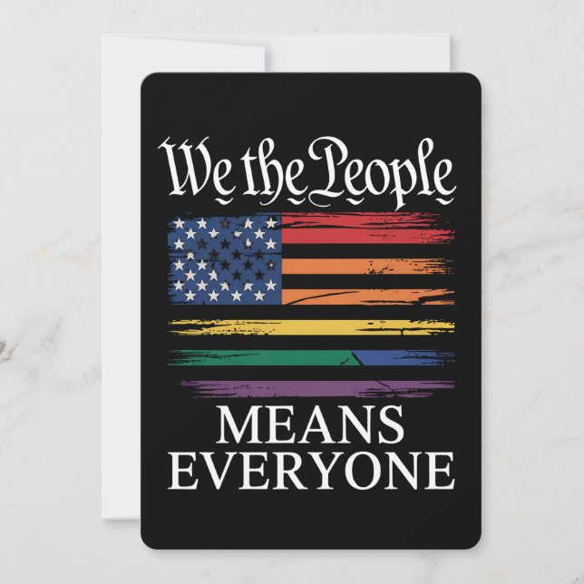 We The People Means Everyone LGBTQ Pride Invitation (Front)