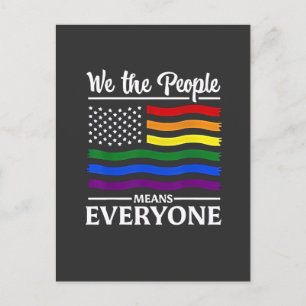 We The People Means Everyone LGBTQ Pride Month Holiday Postcard
