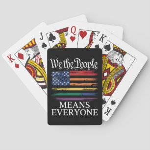 We The People Means Everyone LGBTQ Pride Poker Cards