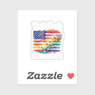 We The People Means Everyone Rainbow LGBT Gay Lesb Sticker