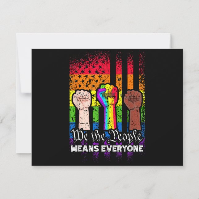 We The People Means Everyone US Constitution LGBT  (Front)
