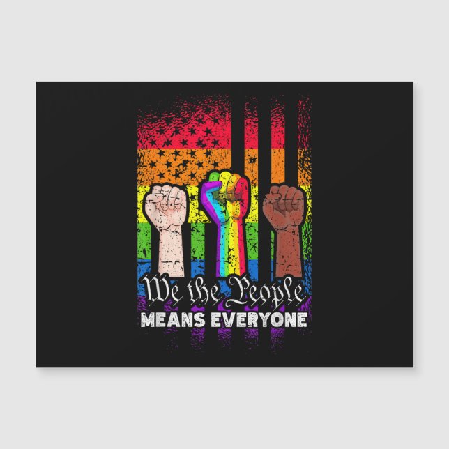 We The People Means Everyone US Constitution LGBT  (Front)