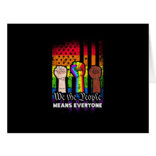 We The People Means Everyone US Constitution LGBT Cards