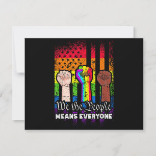 We The People Means Everyone US Constitution LGBT Thank You Card
