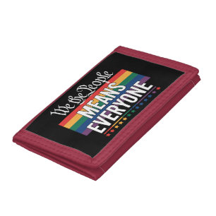 We The People Means Everyone US Constitution LGBT Tri-fold Wallet