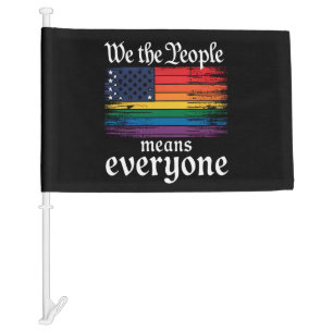 We The People Means Everyone USA Flag LGBTQ