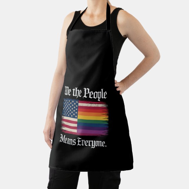 We The People Means Everyone Usa Lgbt Equality  Apron (Insitu)