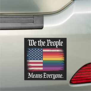 We The People Means Everyone Usa Lgbt Equality  Car Magnet