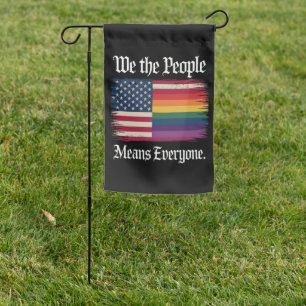 We The People Means Everyone Usa Lgbt Equality Garden Flag