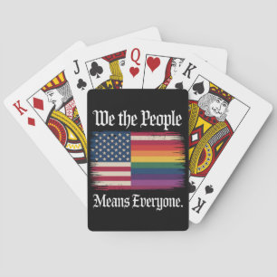 We The People Means Everyone Usa Lgbt Equality Poker Cards