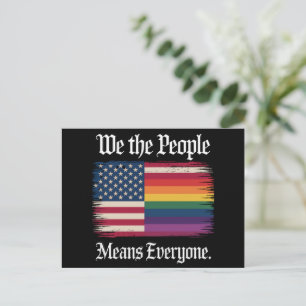 We The People Means Everyone Usa Lgbt Equality  Postcard