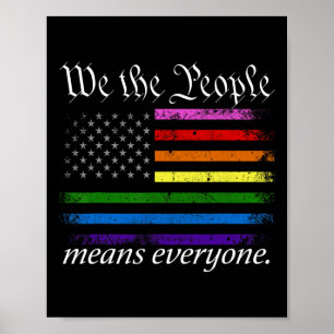 We The People Means Everyone Usa Lgbt Equality  Poster