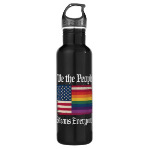 We The People Means Everyone Usa Lgbt Equality Stainless Steel Water Bottle