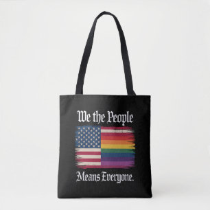 We The People Means Everyone Usa Lgbt Equality Tote Bag