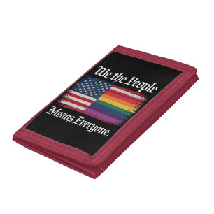We The People Means Everyone Usa Lgbt Equality Tri-fold Wallet