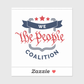 We the People Medium 4x4" Custom-Cut Vinyl Sticker