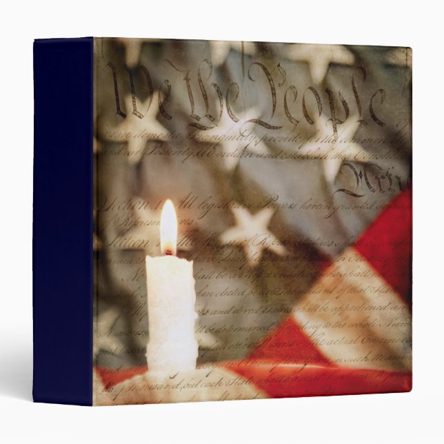 We the People Memorial Candle 1.5" Photo Album Binder (Front/Spine)