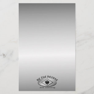 We the People Metallic Shield Logo with Torch Stationery