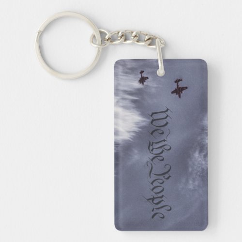 We The People Military Aircraft Keychain