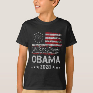 We The People Obama President 2028 Vintage Us Flag T-Shirt