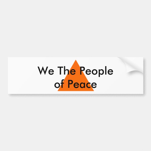 We The People of Peace The MUSEUM Zazzle Gifts Bumper Sticker (Front)