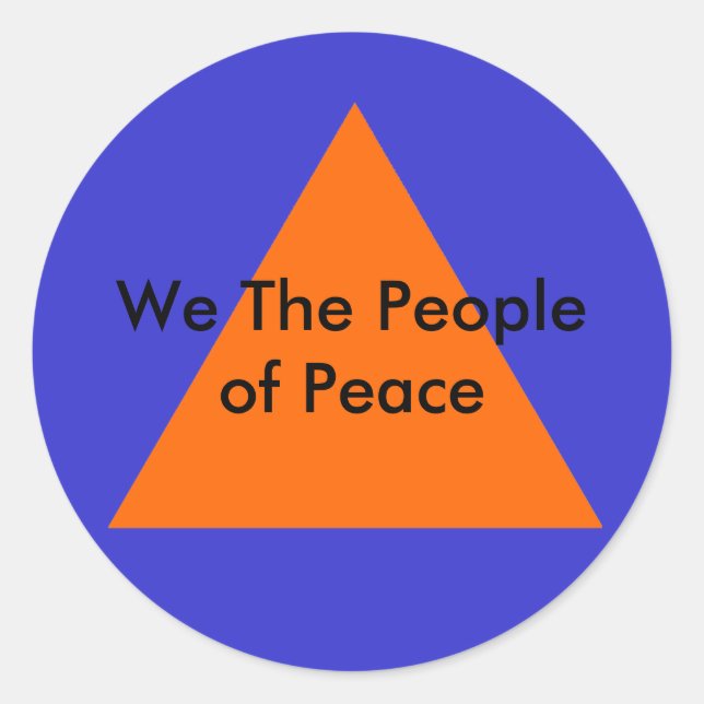 We The People of Peace The MUSEUM Zazzle Gifts Classic Round Sticker (Front)