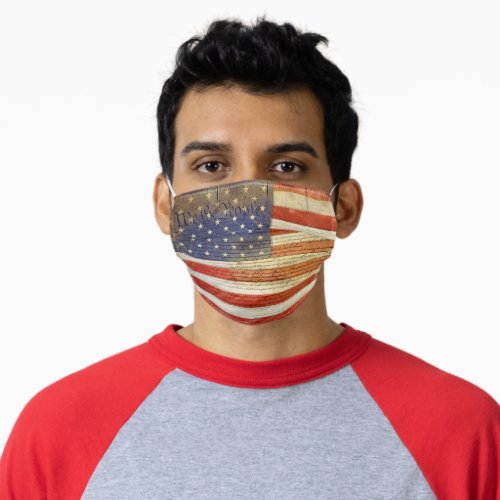 We The People on Flag Adult Cloth Face Mask