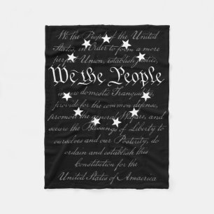 We The People Preamble Us Constitution 4th Of July Fleece Blanket