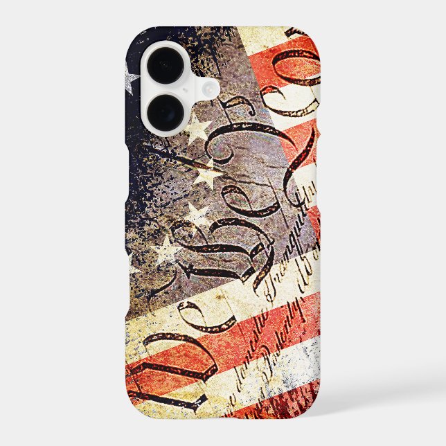 WE THE PEOPLE Rustic American Flag Case-Mate iPhone Case (Back)