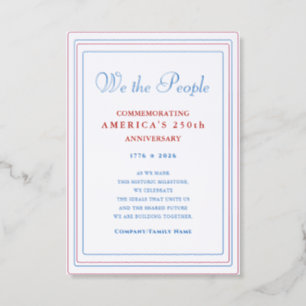 We the People Semiquincentennial America 250 1776 Letterpress Photo Cards
