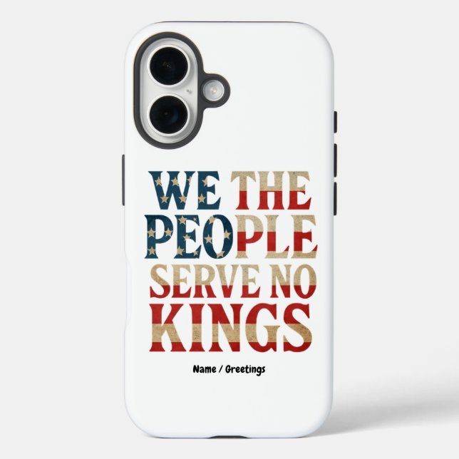 We The People Serve No Kings Pro-Democracy Patriot Case-Mate iPhone Case (Back)