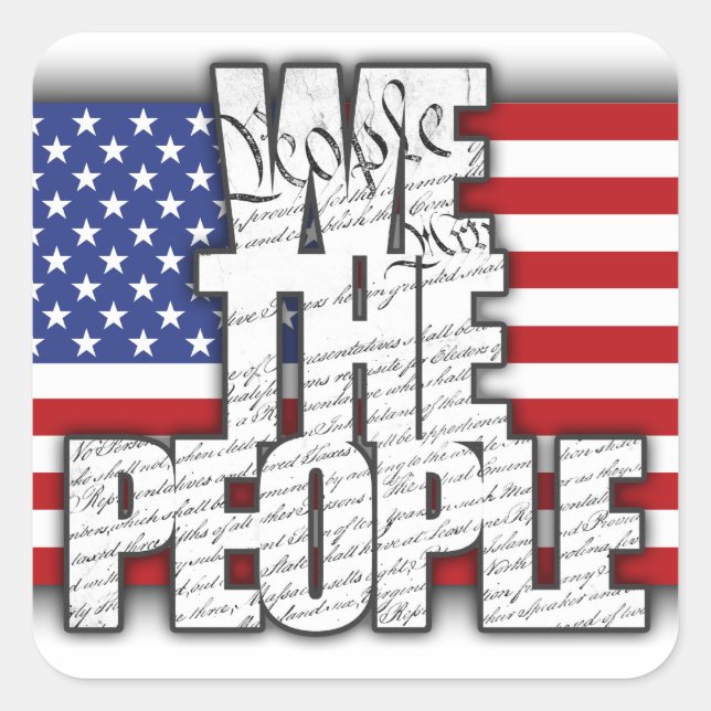 WE THE PEOPLE SQUARE STICKER (Front)