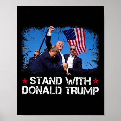 We The People Stand With Donald Trump 2024 America Poster