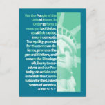 We The People Statue Of Liberty RESIST Postcard