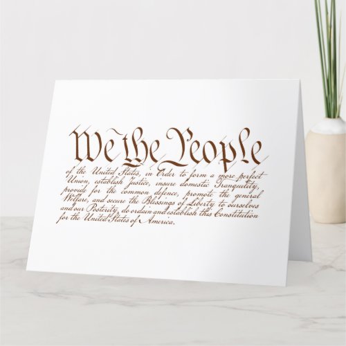 We the People Thank You Card