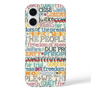 we the people typography iPhone 16 case