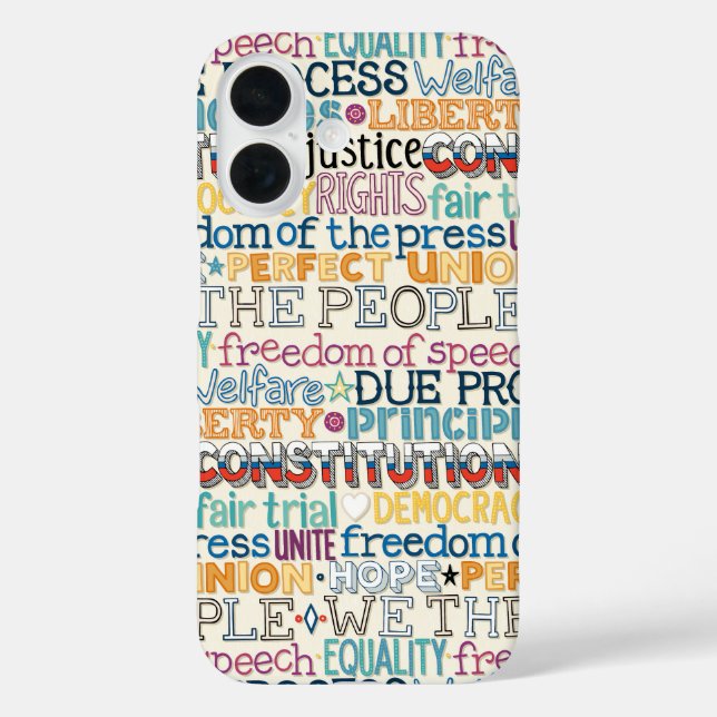 we the people typography Case-Mate iPhone case (Back)