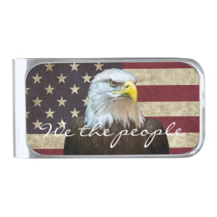 We the People United States Eagle Silver Finish Money Clip